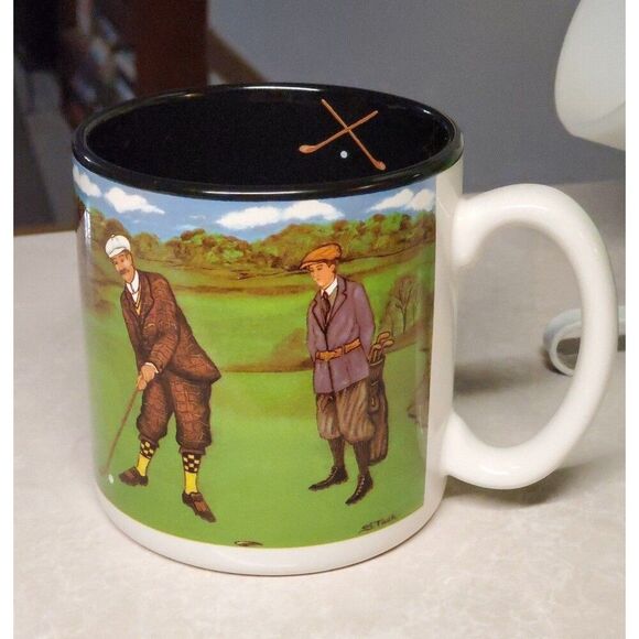 Flowers Inc. Balloons GOLF Stoneware Coffee Mug/Cup: 1994, 12 oz. - Picture 1 of 5